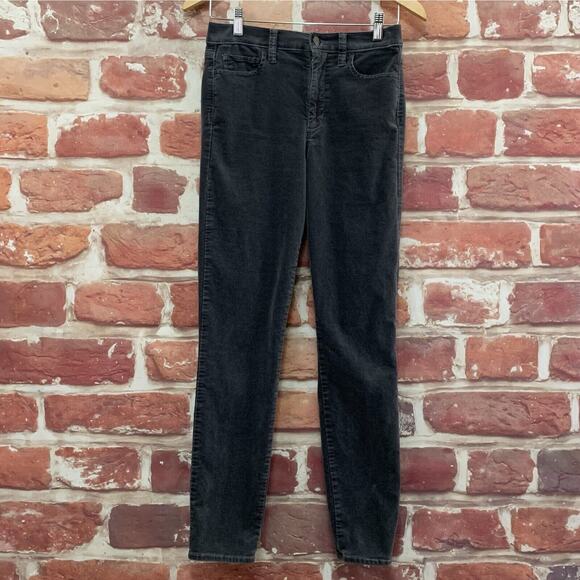 Gap True Skinny Pants Womens Size 27 Gray Velvet Velour Casual Pocketed Stretchy - Picture 1 of 10
